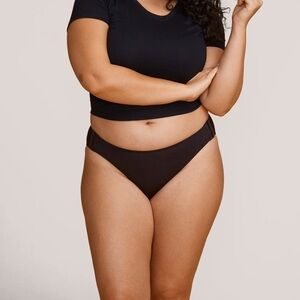 (2) Slick Chicks Adaptive High Cut Brief Panty NWT tan and black